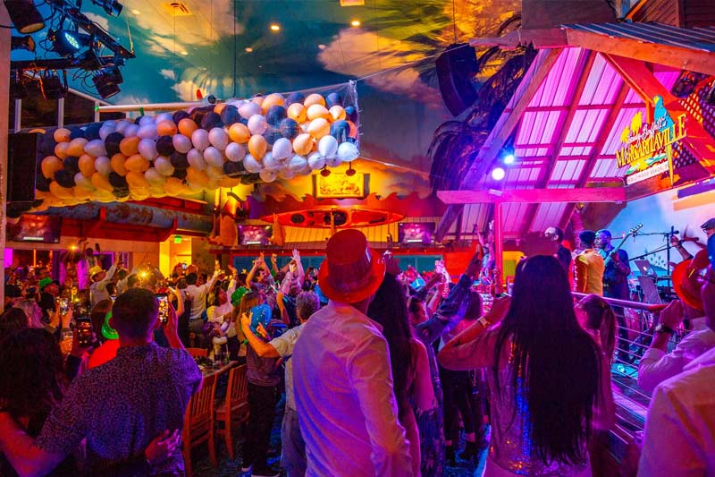 The New Year's Eve party and celebration at Jimmy Buffett’s Margaritaville Restaurant in Hollywood FL