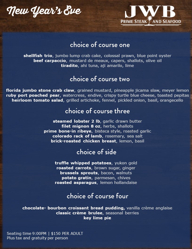 JWB MENU nye Margaritaville Hollywood Beach Resort