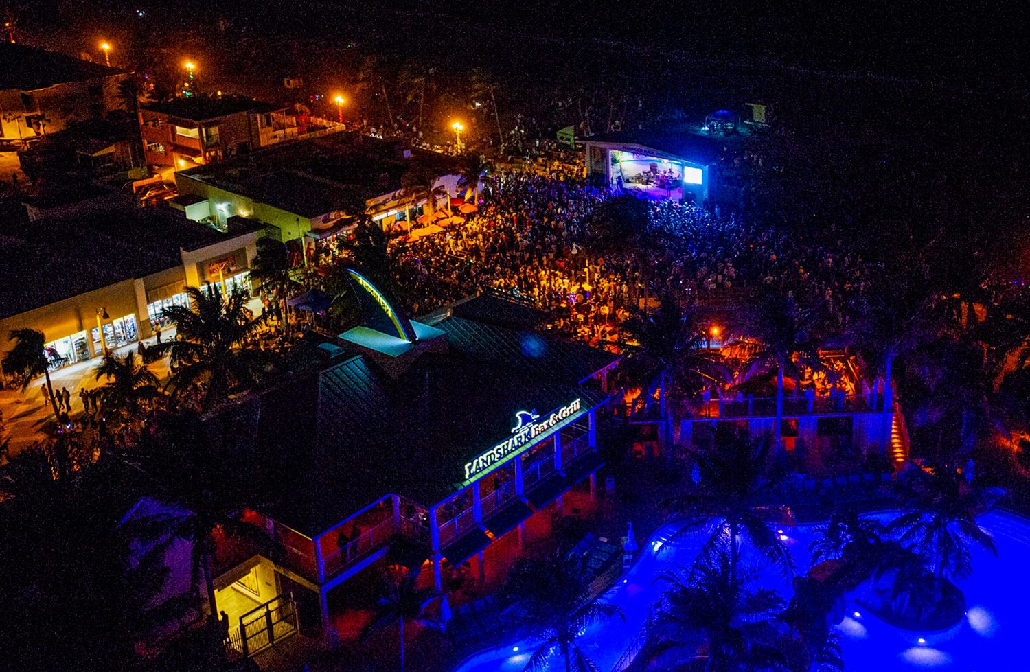 The New Year's Eve party at LandShark Bar & Grill in Hollywood FL