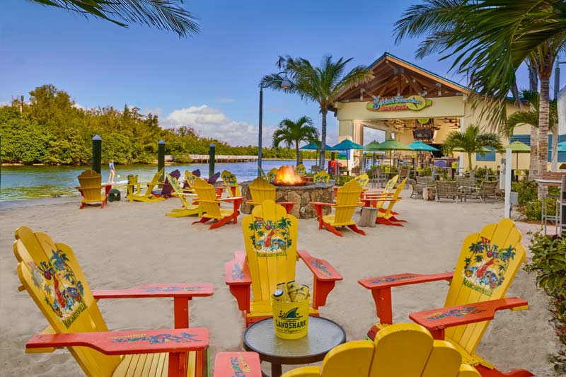 On the beach at 5 o’Clock Somewhere Bar & Grill
